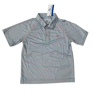 NWT Southbound Size L (12-14) Blue & Peach Boys Polo